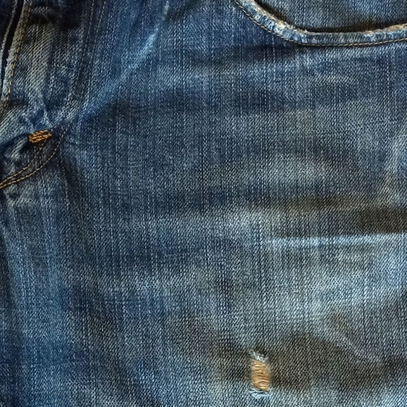 Levi's Low Boot Cut Vintage Distressed Blue Jeans - Picture 5 of 16